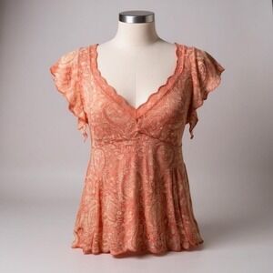 TORRID Sweetheart Flutter Fit & Flare Blouse NWT Size 2X